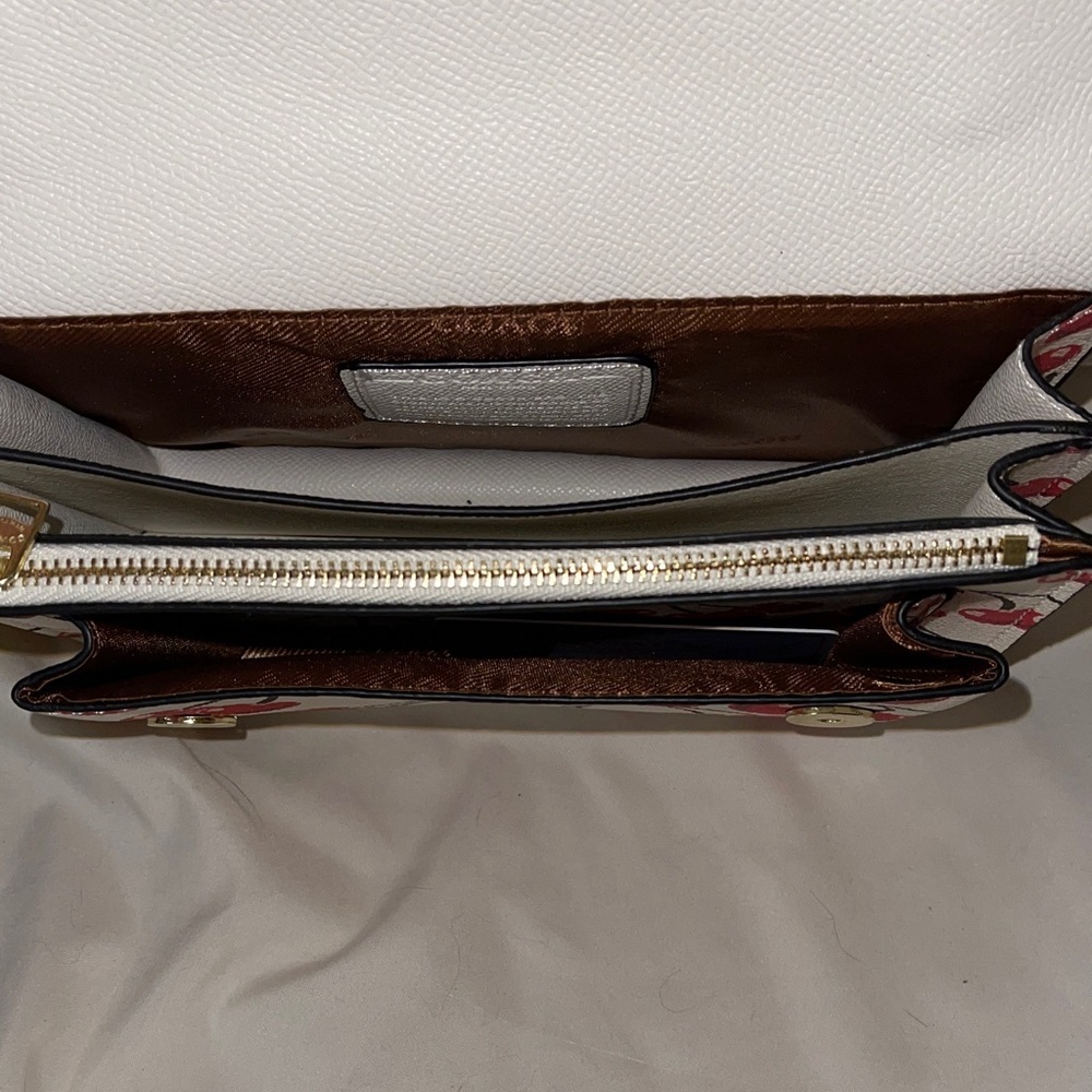 Coach Rare Red Cherry Shoulder Bag with Gold Chain and Coach Card Cherries Coach - Picture 9 of 11